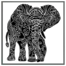 Elephant silhouette (Picture Frame) Grey | XS