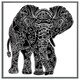 image 1 of Elephant silhouette (Picture Frame) Grey | XS