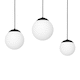 image 3 of Milagro Pendant Lamp Lima Down Black 3XE14