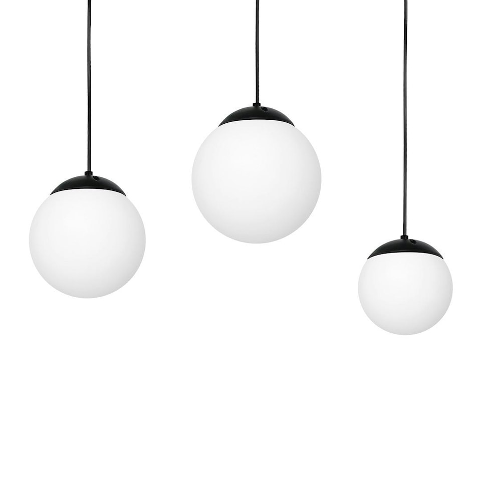 image 1 of Milagro Pendant Lamp Lima Down Black 3XE14