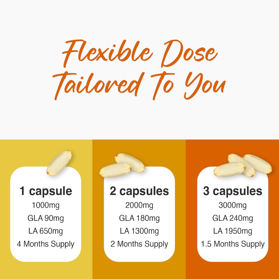 image 1 of Zipvit Evening Primrose Oil 1000mg, Cold-Pressed, High in Omega 6, 120 Capsules, 4-Month Supply