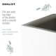 image 7 of Narrow Light Concrete White Trough Planter H50.5 L60 W30 cm, 91 ltrs Cap.