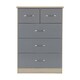 image 9 of Nevada 3+2 Drawer Chest Black | Black Wood Grain