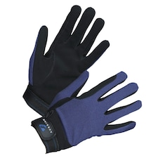 Aubrion Childrens/Kids Mesh Riding Gloves - Navy - XL | Blue | XL