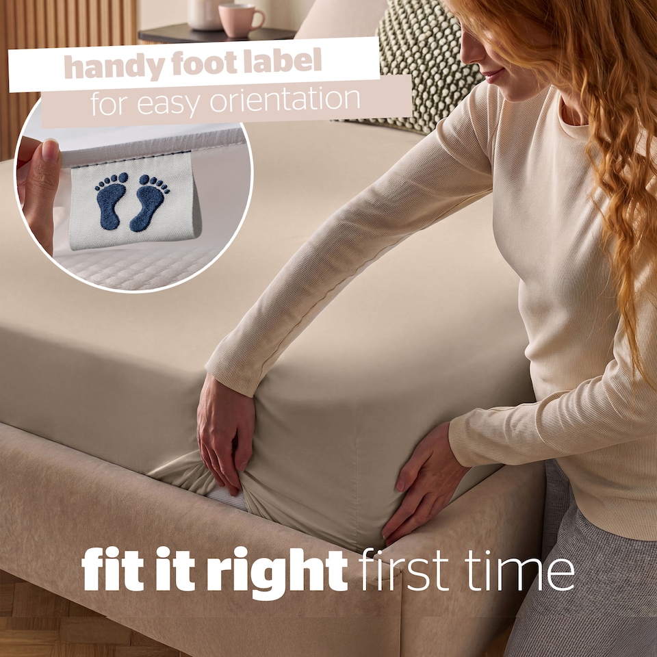image 1 of Silentnight Supersoft Perfect Fit Fitted Sheet, Natural