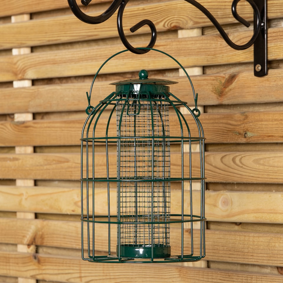 image 1 of Pack of 12 Wild Bird Hanging Nut Feeder with Squirrel Guard