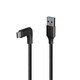 image 1 of 1m USB 3.2 Type-A to Right-Angled USB-C Cable