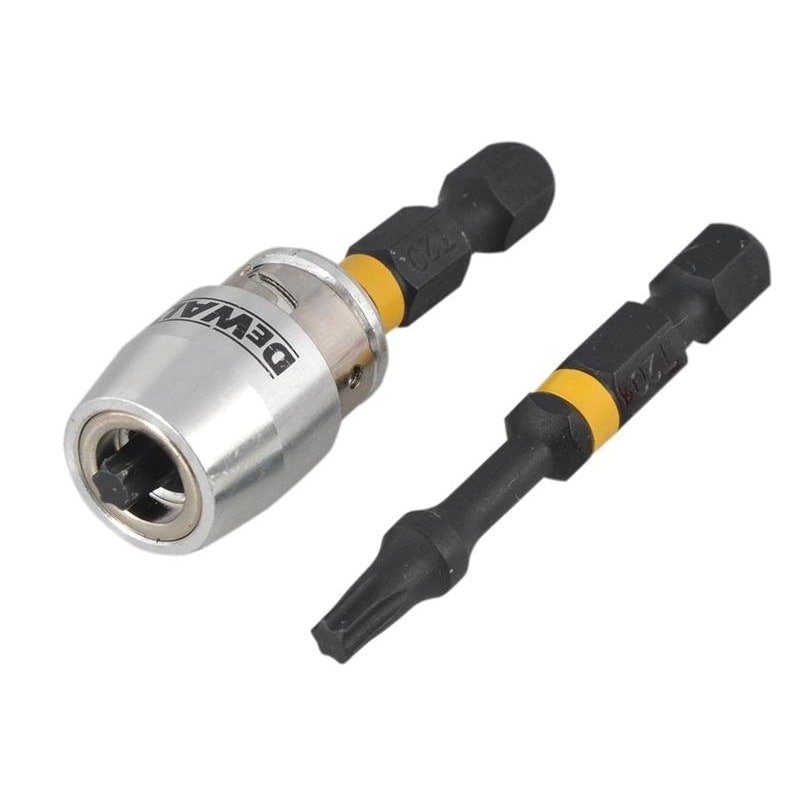 Dewalt Power Tools Impact Torsion & Magnetic Screwlock Sleeve Sets - Multi Colour - 2 x T20 50mm