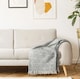 image 3 of Geo Diamond Collection Recycled Cotton Throw in Silver (50" x 60") | Grey | Grey