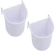 image 1 of 2PK Large White Plastic Bird Feeder Primary Bird Food/Water Cage Dish 11.5cm White