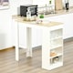 image 5 of HOMCOM Bar Table Coffee Table Kitchen Dining Table with 4-Tier Shelf