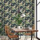 image 3 of Graham & Brown Jungle Wallpaper - Navy - One Size Blue