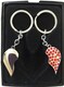 image 2 of Romantic Heart Pendant 2 Keychain for Couples