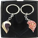 image 2 of Romantic Heart Pendant 2 Keychain for Couples