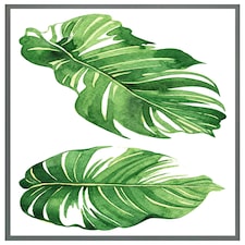 Twin botanical leaves (Picture Frame) Grey | XL