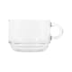 image 4 of LAV Cozy Stacking Glass Coffee Cups - 270ml - Pack of 12 | Clear | Clear