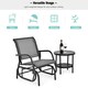 image 10 of COSTWAY Garden Glider Chair Swing Rocking Chair Grey Grey