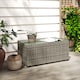 image 9 of Outsunny Outdoor Coffee Table, Glass Top Rattan Side Table, Dark Grey