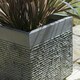 image 2 of Primrose Garden Light Grey Fibrecotta Brick Square Planter Pot 40cm