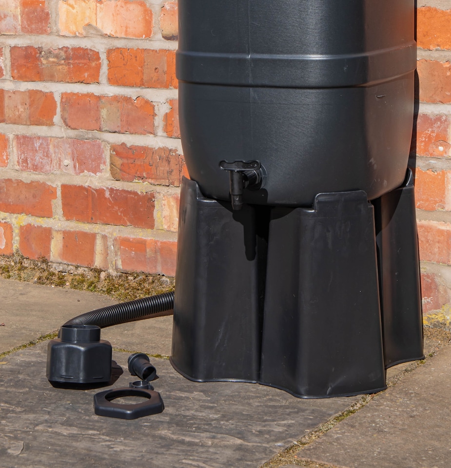 image 1 of Strata 100 Litre Slimline Garden Water Butt with Filter Kit & Stand