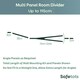 image 2 of Safetots Premium Multi Panel Room Divider, up to 115cm Wide, Grey, 70cm Tall, Multi Panel Flexible Room Barrier, Room Divider with Door for Baby Grey
