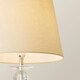 image 4 of ValueLights Modern Clear Genuine K9 Crystal Base Table Lamp With Beige Shade