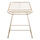 image 4 of Interioirs by Premier Gold Metal Wire Bar Chair, Sturdy Metal Chair for Bar, Breakfast Wire Chair for Home