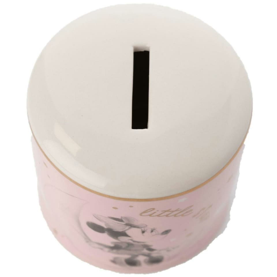 image 1 of Disney Minnie Mouse Little Star Ceramic Money Box Pink