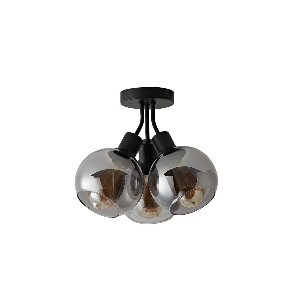 image 1 of ValueLights Bellamy Black Bubble Cluster Ceiling Light & Bulbs | Black
