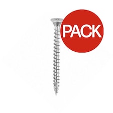 Securpak Zinc Plated Pozi Head Screw (Pack of 25) - Silver - 25mm x 5mm