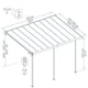 image 3 of Patio Cover Sierra 3X5.46 Clear - Polycarbonate - L555 x W299 x H305 - White | White