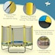 image 3 of HOMCOM 4.6FT Kids Trampoline w/ Enclosure, for Kids 3-10 Years - Yellow