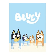 Bluey Cotton Beach Towel - Blue - One Size