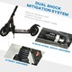 image 6 of HOMCOM Adult Teens Kick Scooter Fold Adjust 14+ w/ Rear Wheel&Hand Brake Black