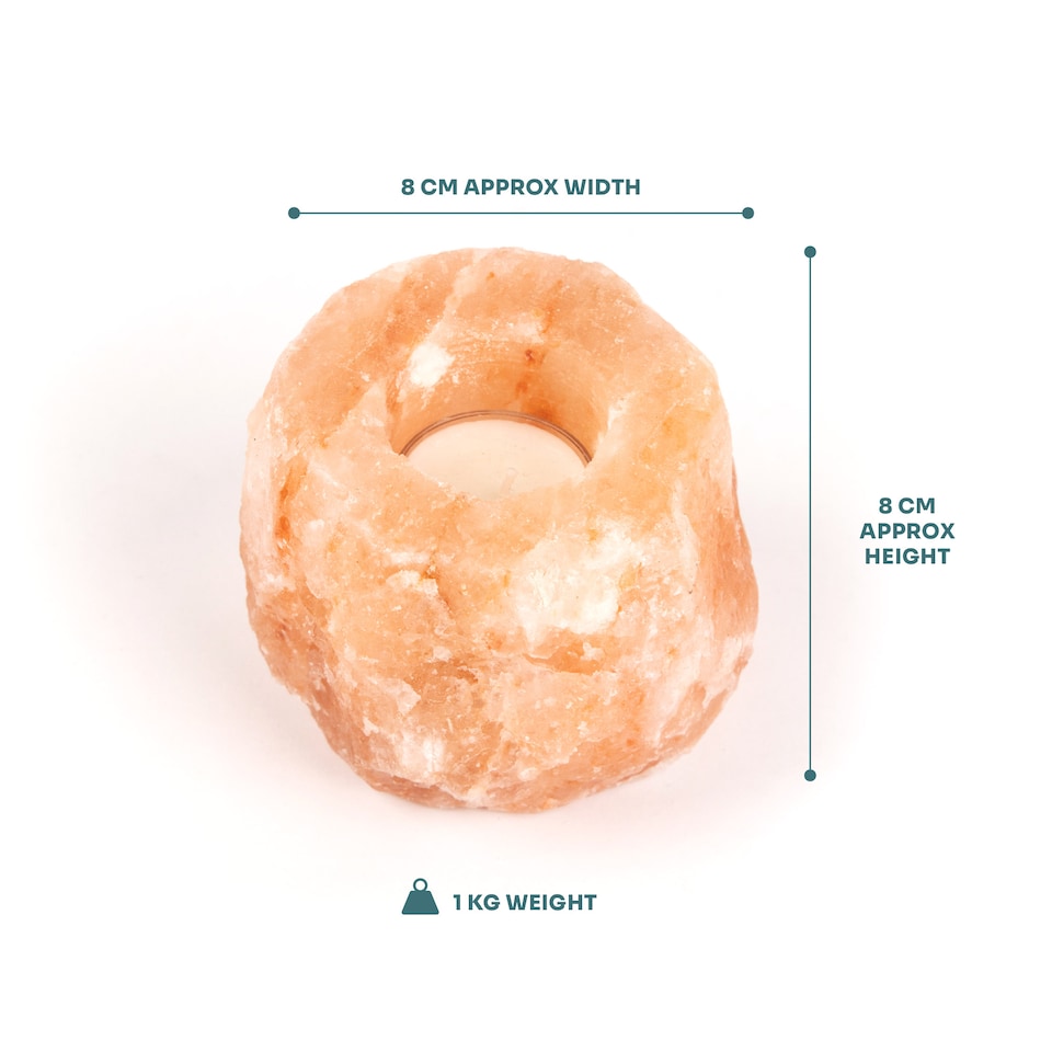 image 1 of Myga Himalayan Single Salt Candle Holder 1kg