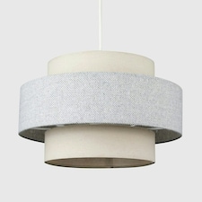 ValueLights Pair of Grey Ceiling Pendant Shade