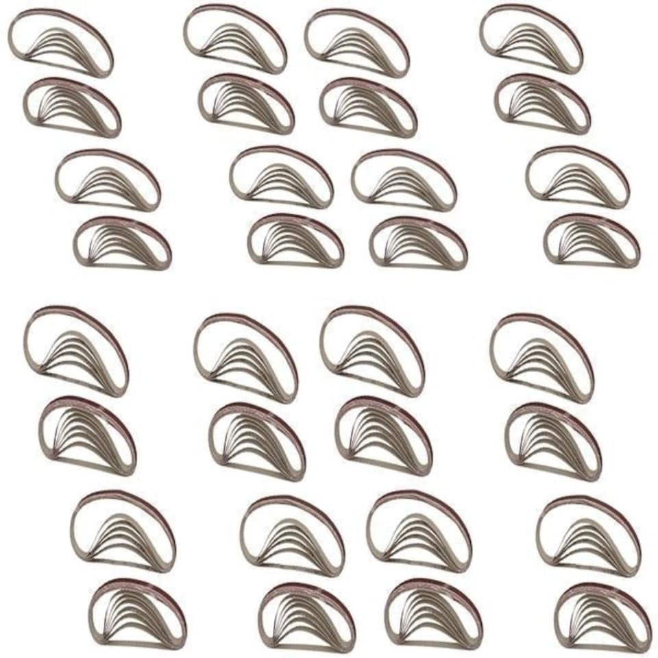 image 1 of 100pc 10mm x 600mm Sanding Belts For Long Reach Air Sanders Grinding