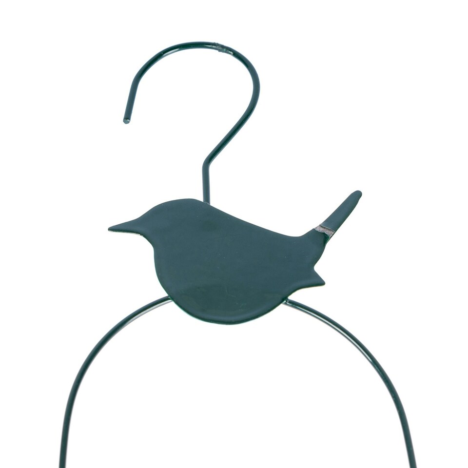 image 1 of Homescapes Metal Hanging Bird Feeder with Bird Decoration, Chaffinch