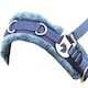 image 3 of Shires Fleece Lined Plush Horse Lunge Cavesson - Navy - Cob