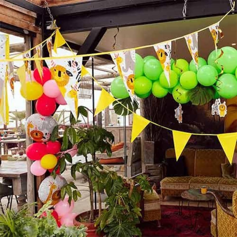 image 1 of Safari Animals Swirl Hanging Decorations - Pack of 2