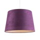 image 2 of Deep Purple Velvet 12 Inch Drum Lamp Shade with White Cotton Inner Purple