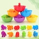 image 7 of Animal Counting Clip Game Colour Sorting Toys Bowl and Tweezers Montessori Toy