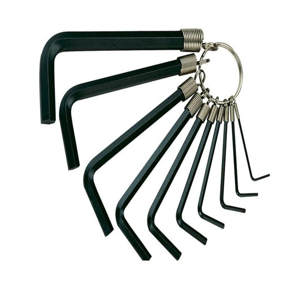 Teng Hexagon Key Set Of 10 On Ring Imperial (1/16-3/8In)