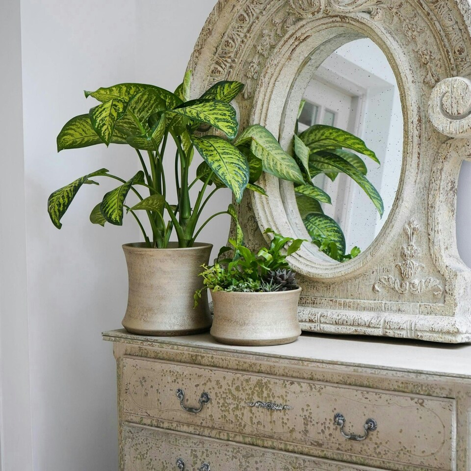 image 1 of Luxe Planter White Gold Gold