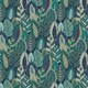 image 2 of Sublime Arty Leaves Blue Wallpaper Blue | Blue