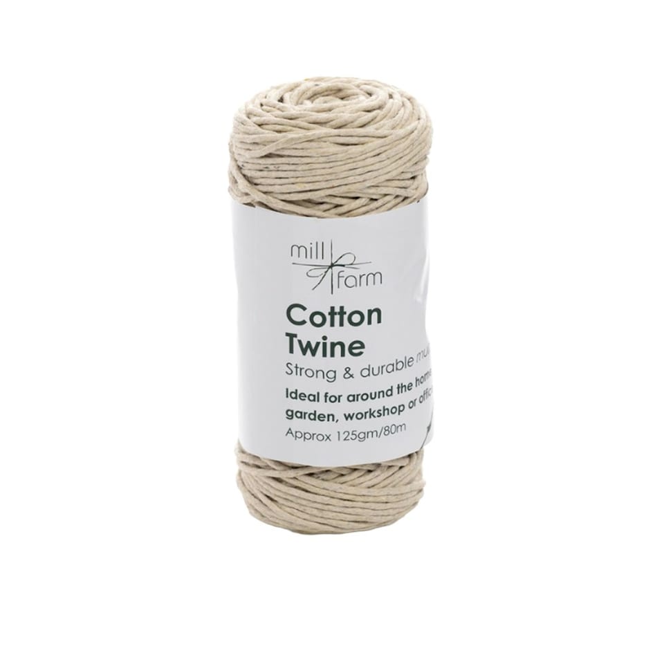Mill Farm Cotton Twine Spool Small 125g / 80m - One Colour - One Size