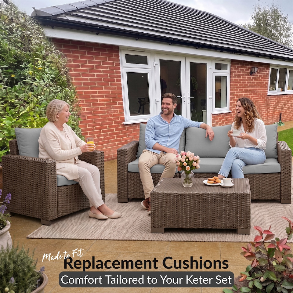 image 1 of Keter Allibert California Armchair Cushion Pad with Pillow