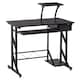 image 1 of HOMCOM Computer Desk Quality Office Home PC Shelf Tray Wood Station Dark Brown