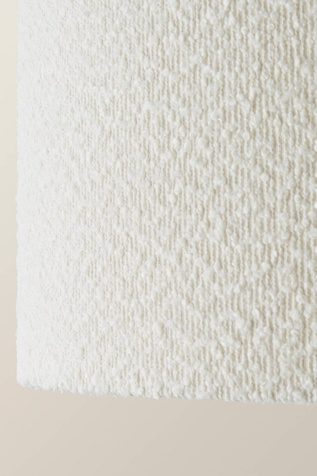 image 1 of ValueLights Hiru Cream 3 Shelf Floor Lamp Cream Boucle Shade