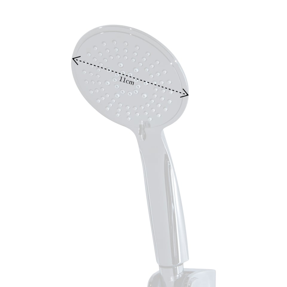 image 1 of Showerdrape Vito Chrome 5-Spray Pattern Shower Head | Silver | 1